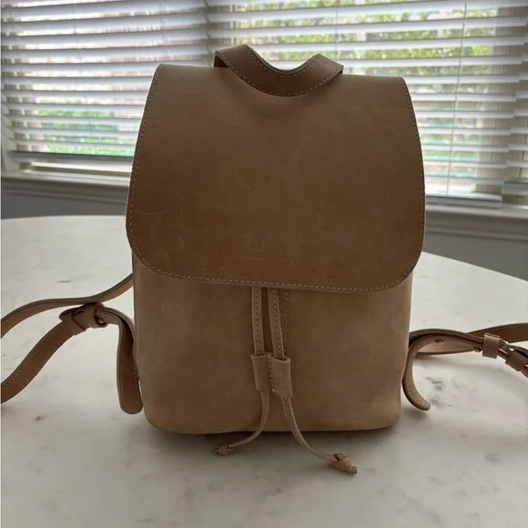 Parker Clay Abby Leather Backpack, sand (no longer available in this color) - Picture 1 of 8